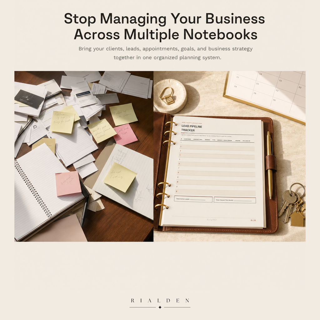Realtor Business & Goal Planner | Printable + Interactive Fillable PDF | Real Estate Business Planner
