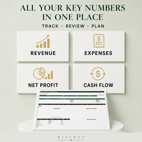 Business Finance Dashboard – Excel Financial Tracker for Small Businesses