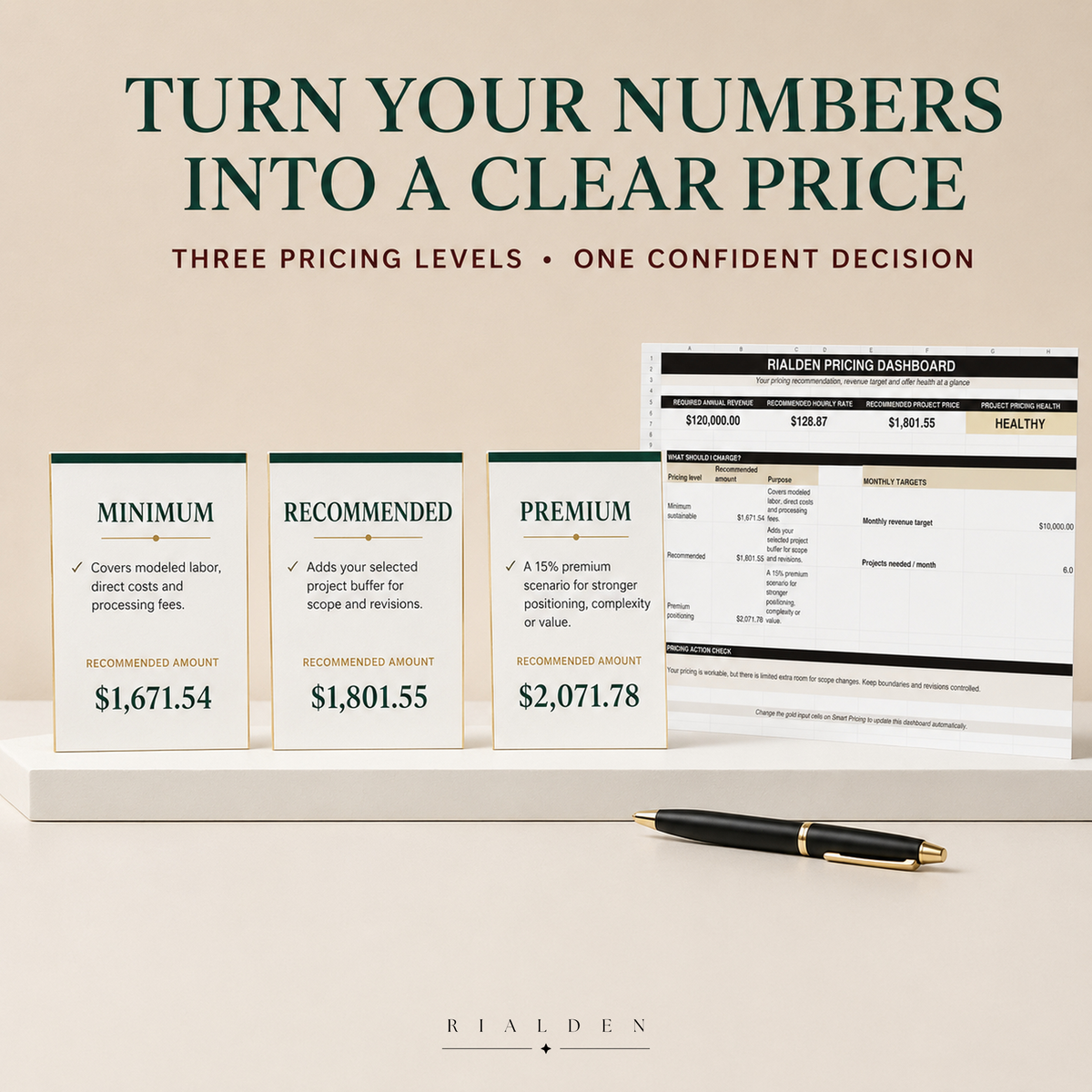 Smart Pricing Calculator – Excel Pricing & Profit Tool for Service Businesses