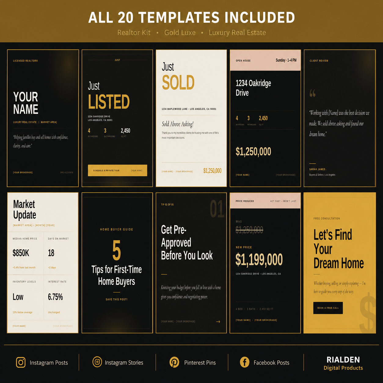 Realtor Kit – Gold Luxe