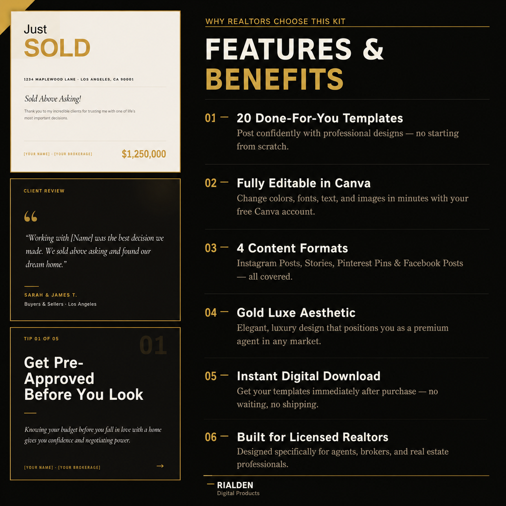 Realtor Kit – Gold Luxe