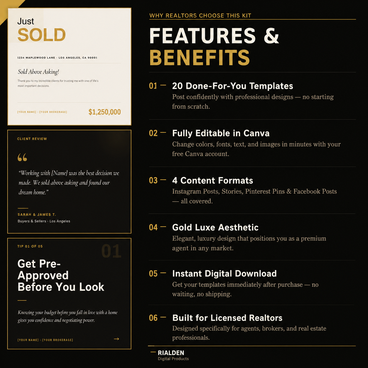 Realtor Kit – Gold Luxe