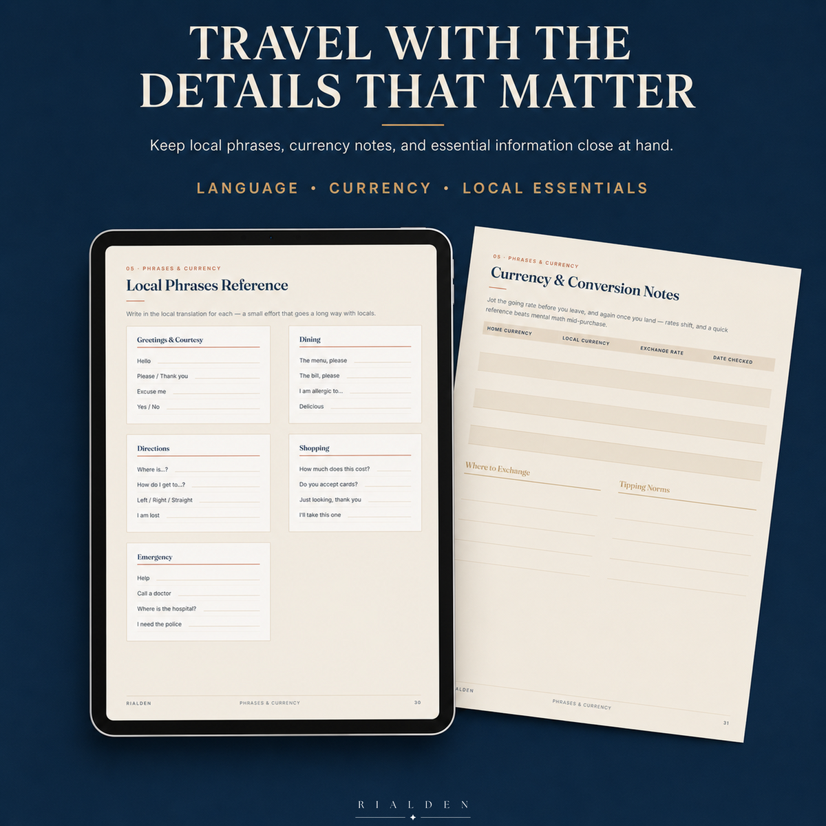 The Wanderlust Ledger — Undated Travel Planner