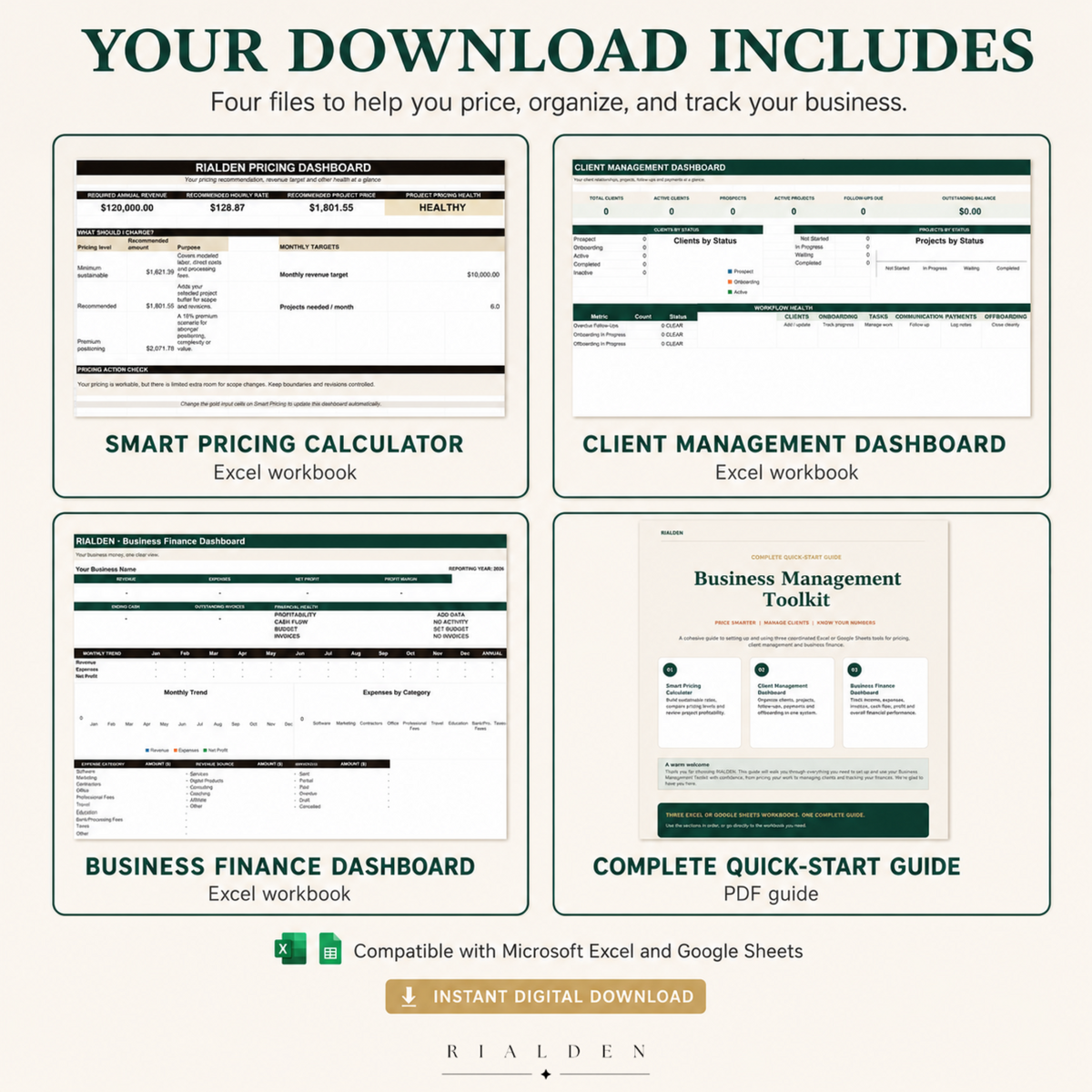 Business Management Toolkit – 3 Excel Tools for Small Business Owners