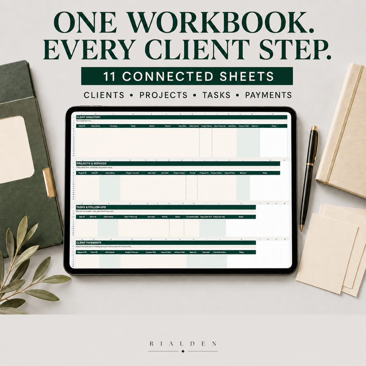 Client Management Dashboard | Excel Client Tracker for Service Businesses