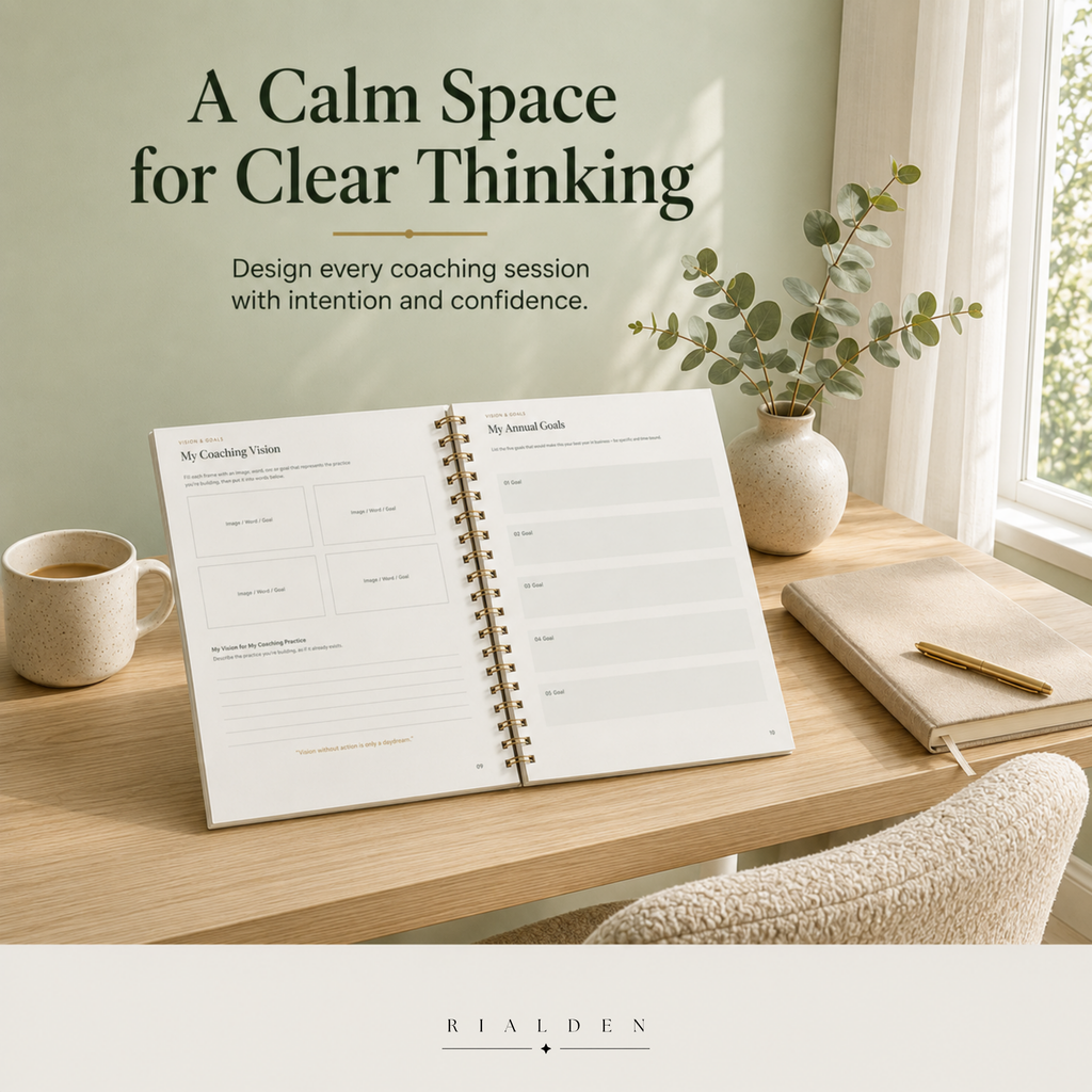 Coach Business & Goal Planner | Printable + Interactive Fillable PDF | Coaching Business Planner
