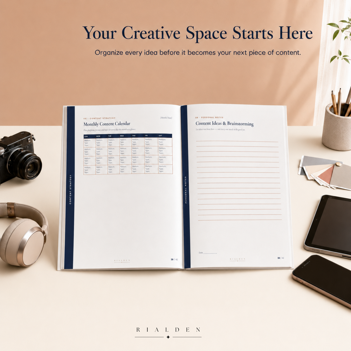 Content Creator Planner – Printable Content Planning PDF for Creators & Influencers