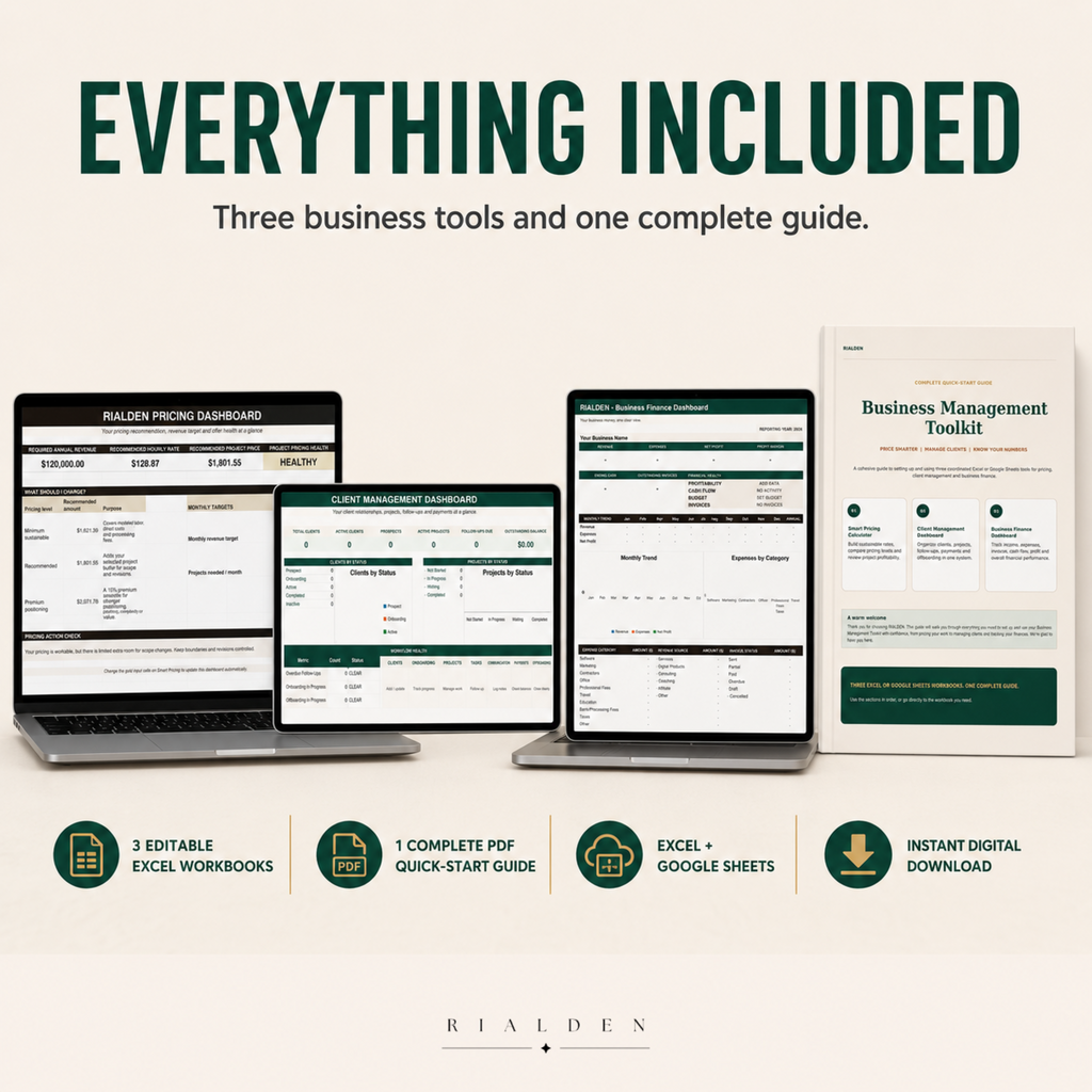 Business Management Toolkit – 3 Excel Tools for Small Business Owners