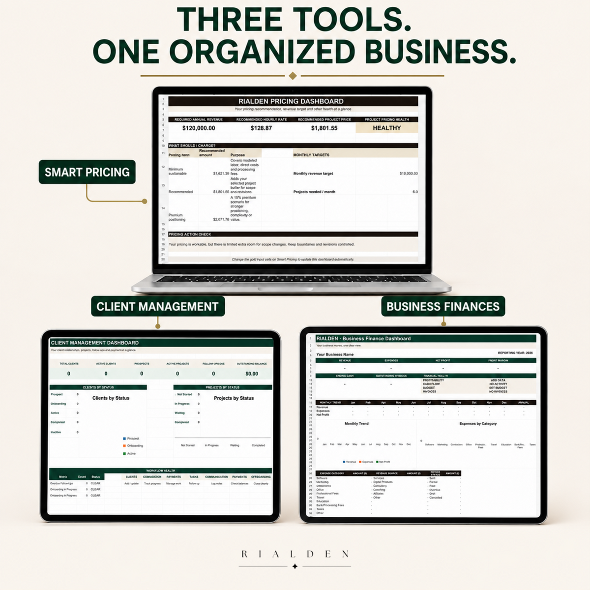 Business Management Toolkit – 3 Excel Tools for Small Business Owners