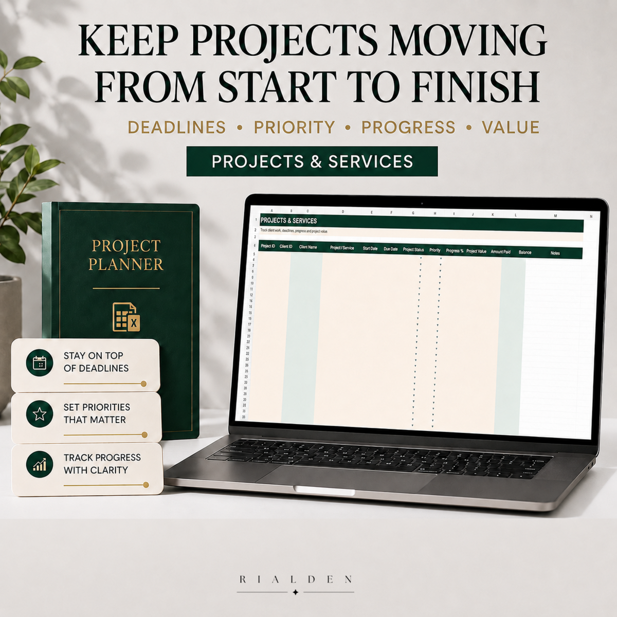 Client Management Dashboard | Excel Client Tracker for Service Businesses