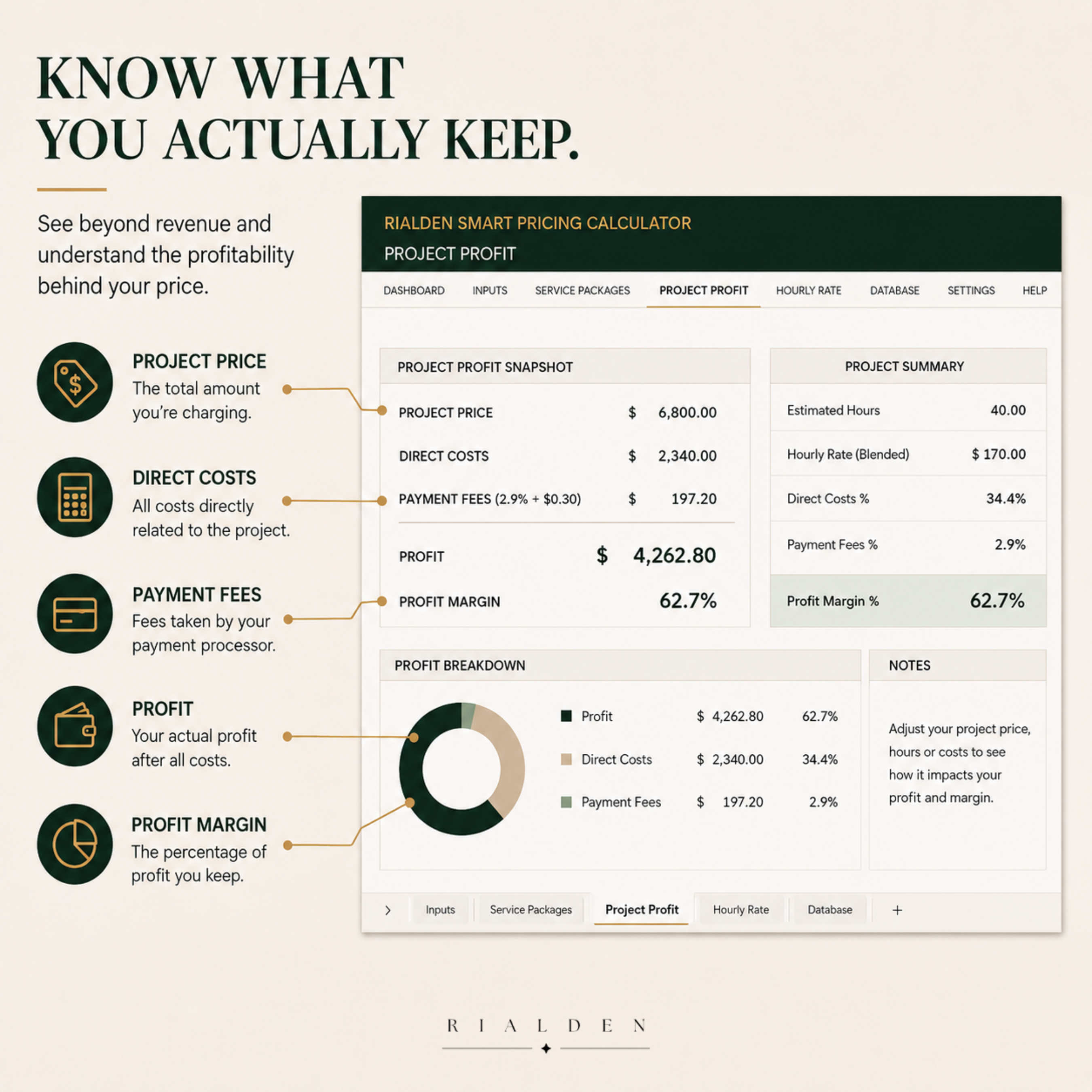 Smart Pricing Calculator | Excel Pricing & Profit Tool for Service Businesses