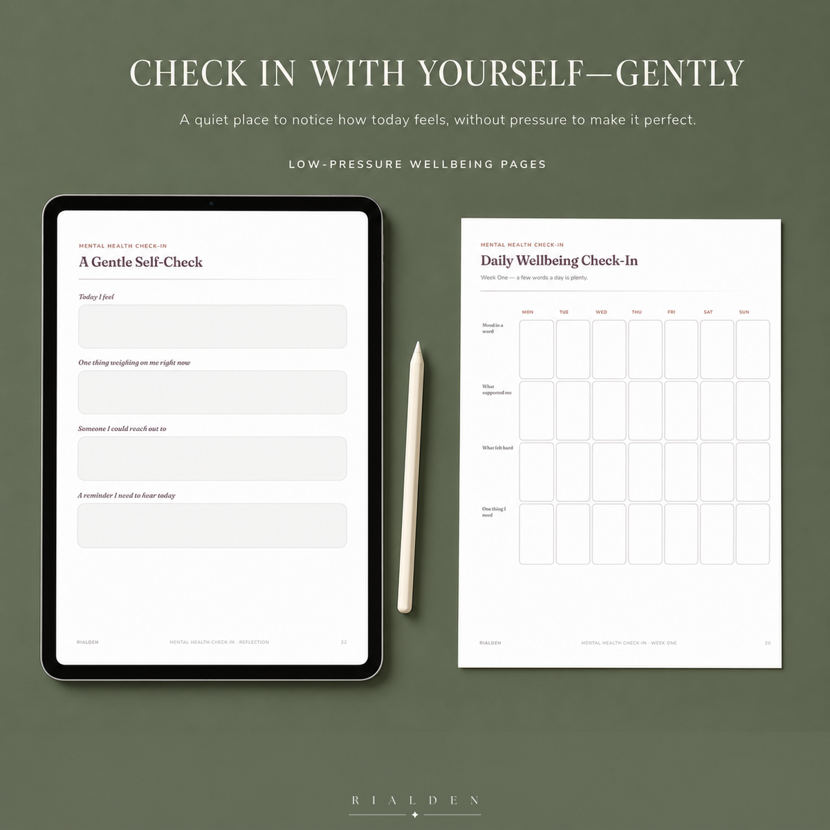 Bloom — Postpartum & Wellness Planner | Printable + Fillable PDF