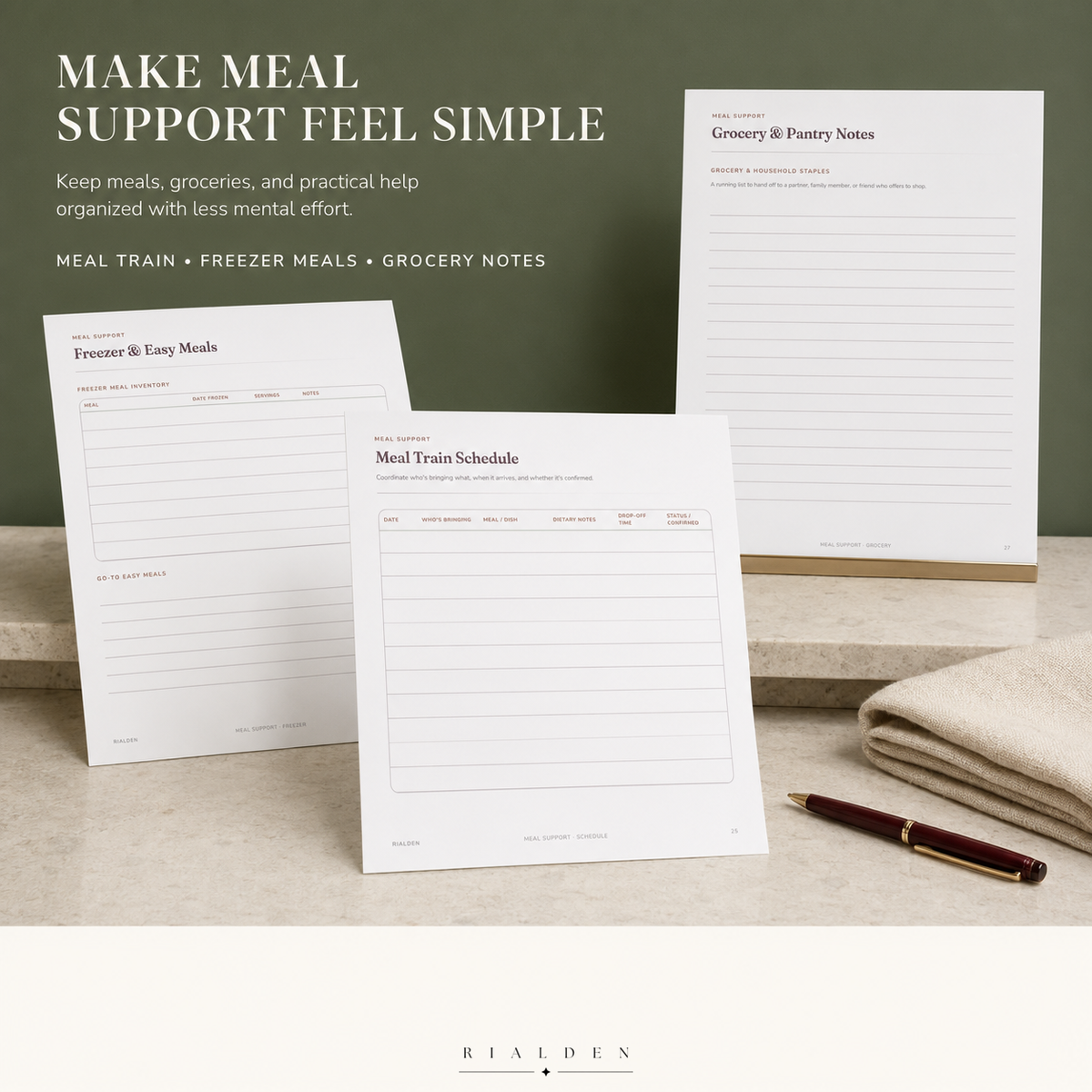 Bloom — Postpartum & Wellness Planner | Printable + Fillable PDF