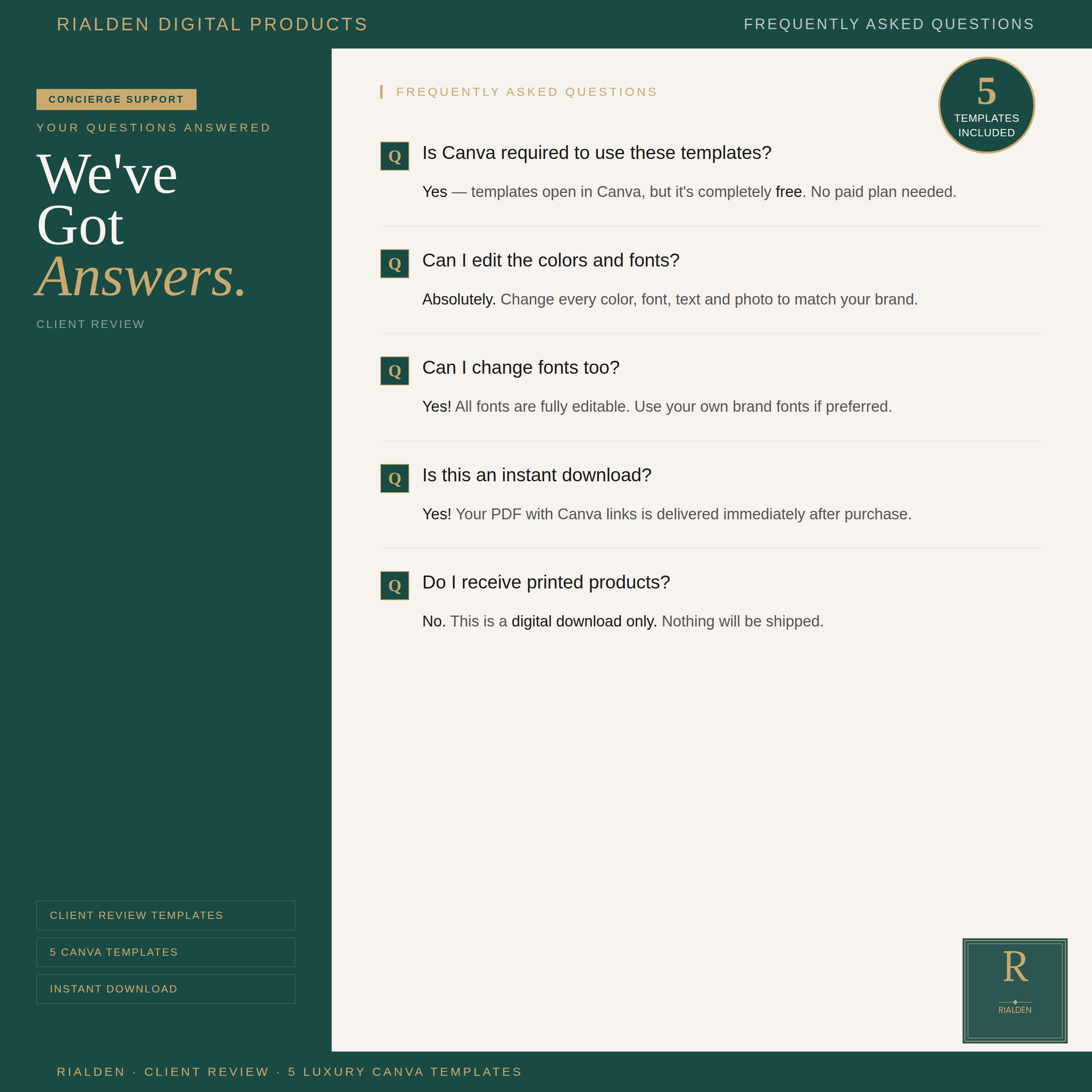 Client Review Bundle