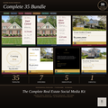 Real Estate Canva Template Bundle | 35 Luxury Social Media Templates