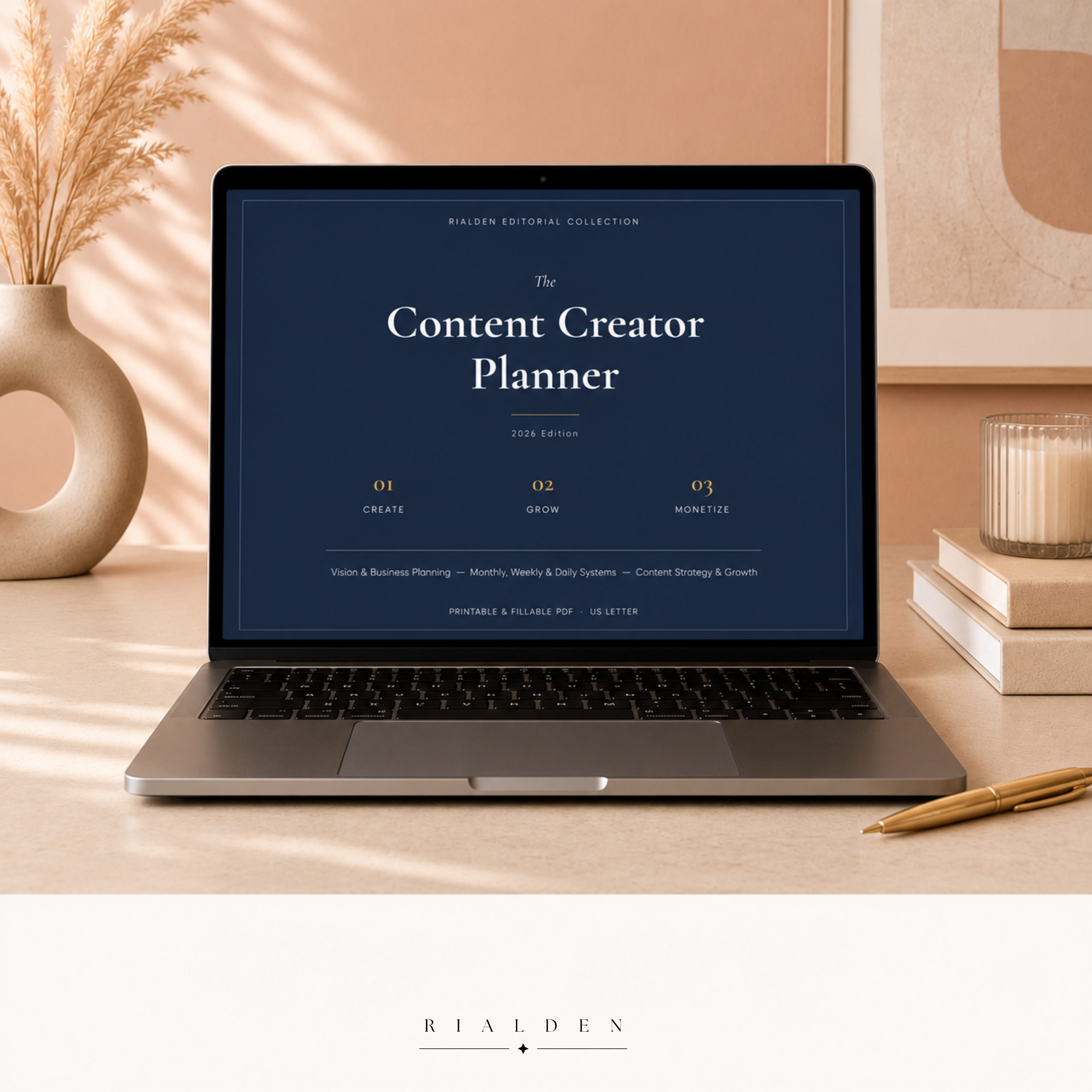 Content Creator Planner | Printable + Interactive Fillable PDF | Content Planning System