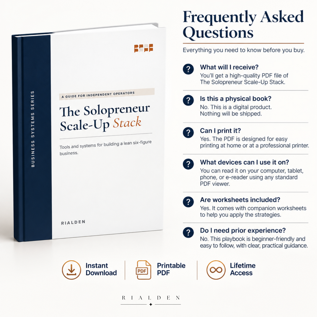 The Solopreneur Scale-Up Stack – Digital Business Playbook