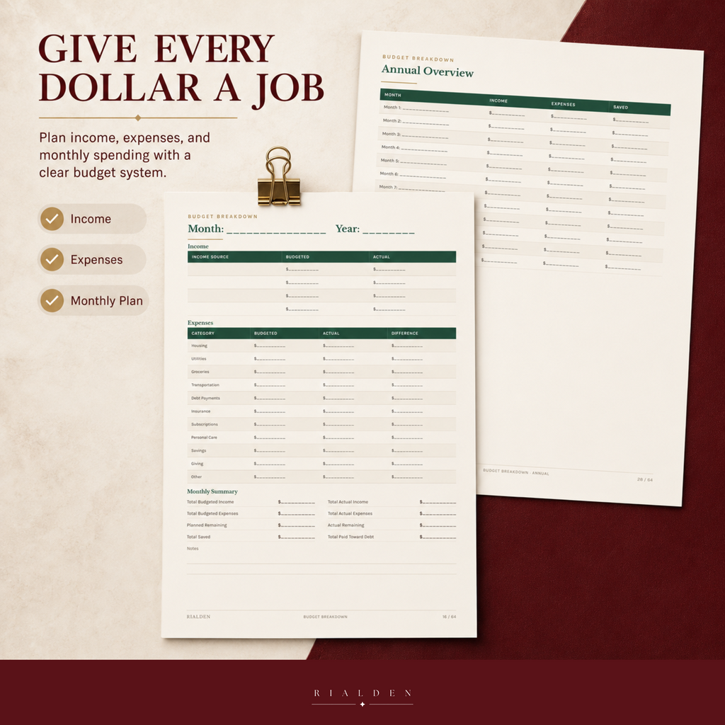 The Ledger Path — 12-Month Finance & Debt Payoff Planner